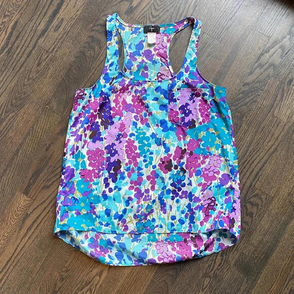 Bloomingdale’s Floral Racerback Tank - Picture 1 of 9